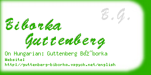 biborka guttenberg business card